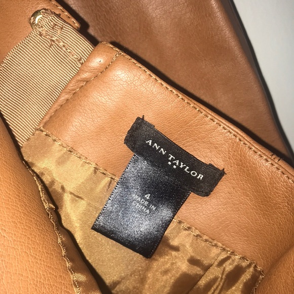 Ann Taylor Leather Mini Skirt With Pockets - Picture 4 of 4